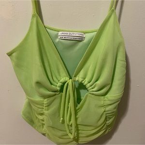 Urban Outfitters Mesh, Lime Green Sleeveless Party Top